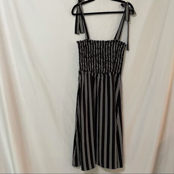 Ali & Jay Black & White Striped Smocked Mini Dress - Picture 6 of 11